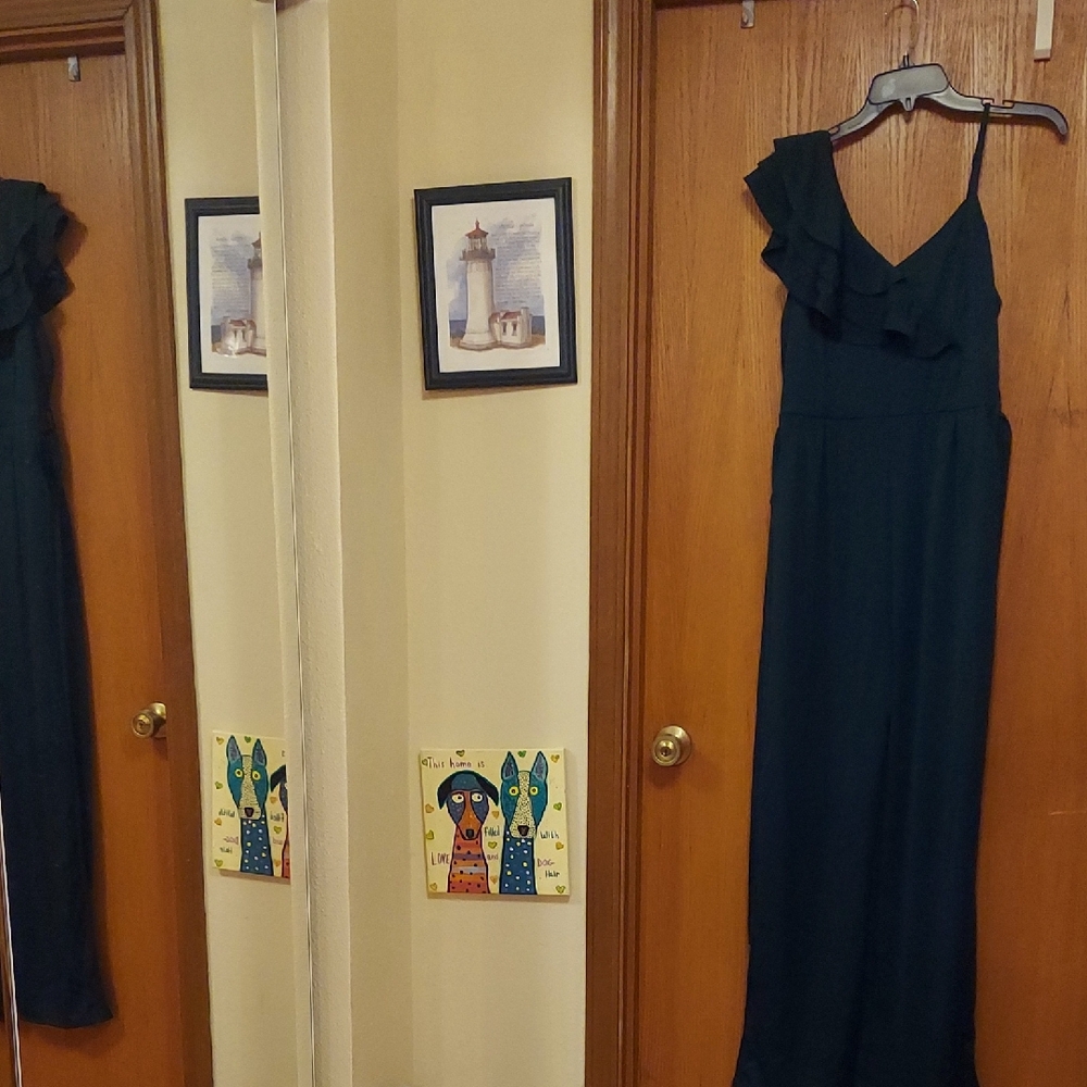 Hunter Green Ruffle Jumpsuit